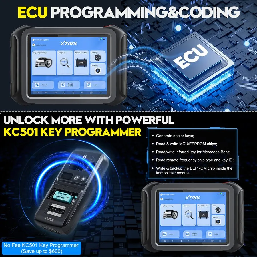 Диагностический сканер XTOOL X100MAX Full Set Car Diagnostic Scanner E.CU Coding — фото лота 2