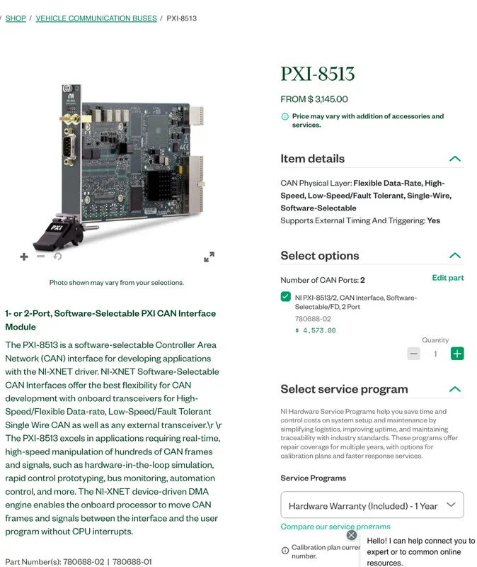 Тестер National Instruments PXI 8513 NI PXI-8513