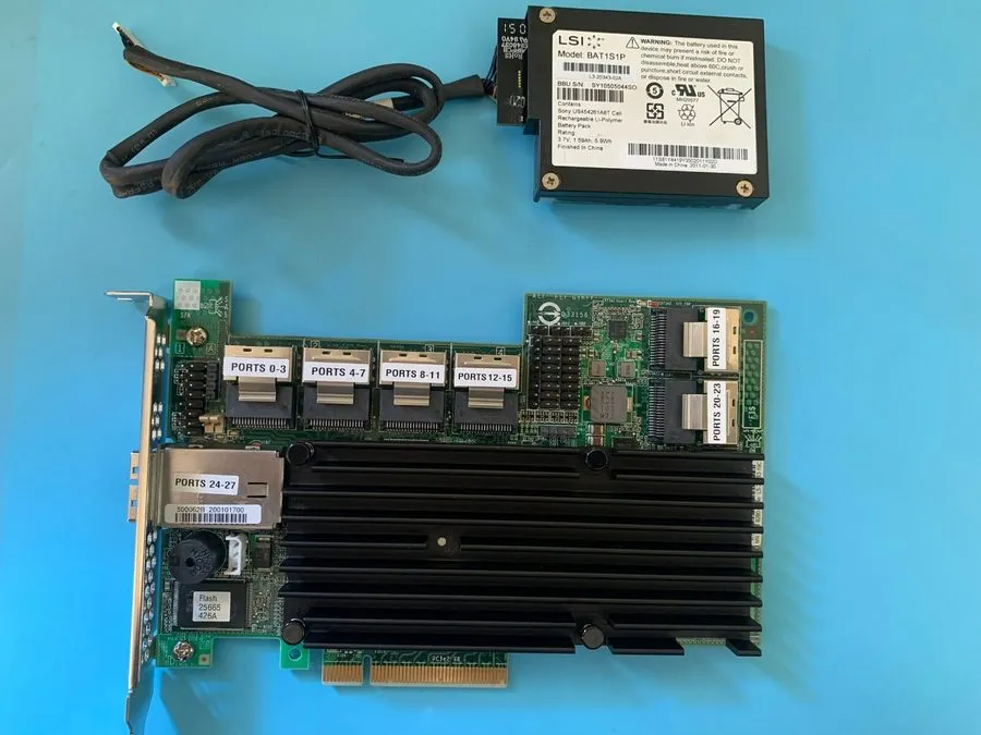 Контроллер LSI MegaRAID SAS SAS9280-24i4e SATA/SAS Controller Card + BBU08 @zx — фото лота 1