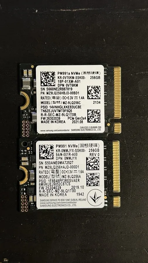 SSD-накопитель BLACK SAMSUNG PM991A 256GB M.2 NVME SSD SOLID STATE DRIVE