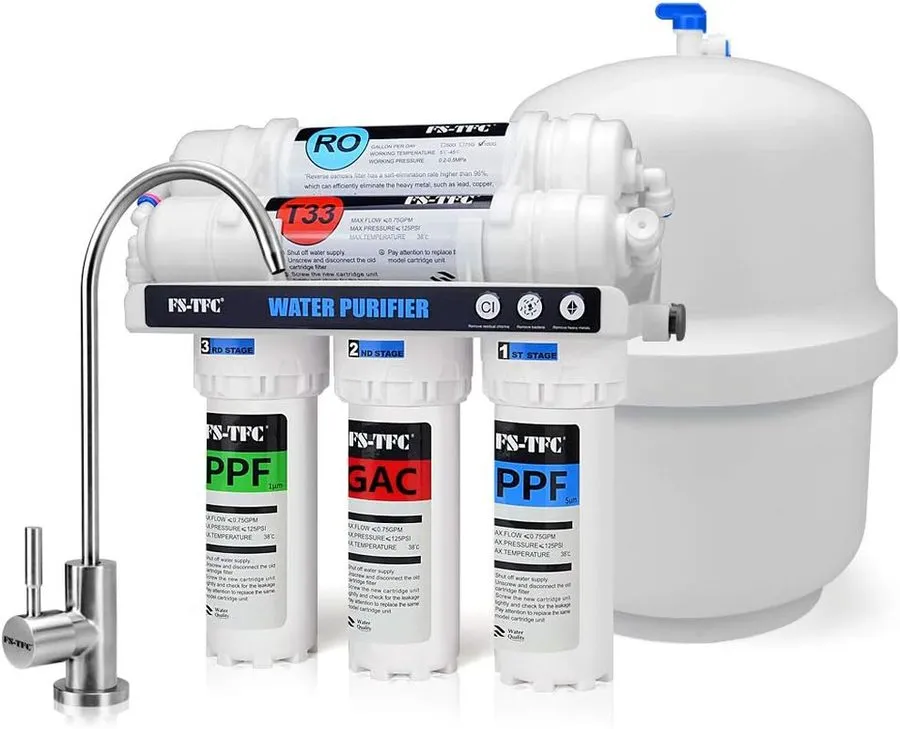 Насос Reverse Osmosis Drinking Water Filtration System 5-Stage 4 Filters Home Do