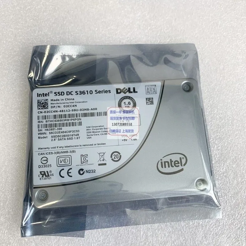 SSD-накопитель Intel DC S3610 Series 1.6TB SSD 02CC4N Enterprise 2.5" SSDSC2BX01