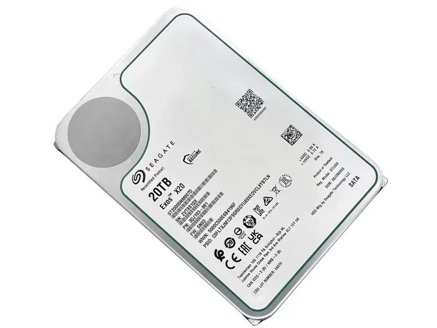 Жёсткий диск Seagate Exos X20 20TB Enterprise HDD 7200 RPM SATA 6Gb/s 3.5" ST200