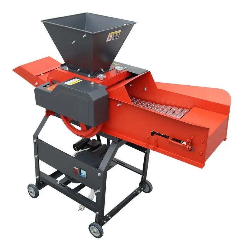 Конвейер 4 Blade Electric Hay Cutter Straw Pulverizer with Conveyor Belt 400-800
