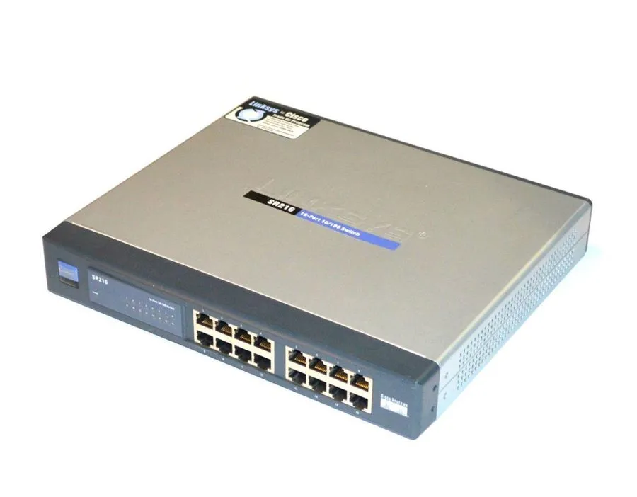 Коммутатор CISCO SYSTEMS SR216 LINKSYS 16 PORT 10/100 SWITCH 115 VAC