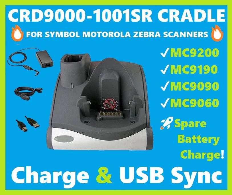 Терминал сбора данных Zebra Symbol CRD9000-1001SR USB Charging Cradle MC9200 MC9 — фото лота 1