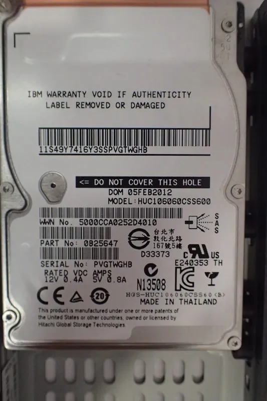 Сервер IBM 00L4521 600GB 10K SAS 2.5" Hot Swap Drive V7000 HDD Server Hard Disk  — фото лота 2
