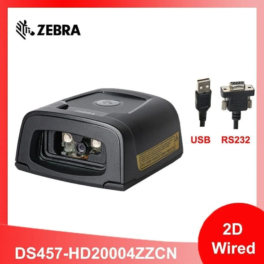 Сканер штрих-кода Zebra 1D/2D DS457-HD20004ZZWW with USB/RS-232 Cable Fixed Moun