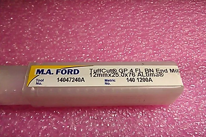 Режущий инструмент M.A FORD Tuffcut GP 4-flute BN SOLID CARBIDE end mill 12mm 14 — фото лота 2