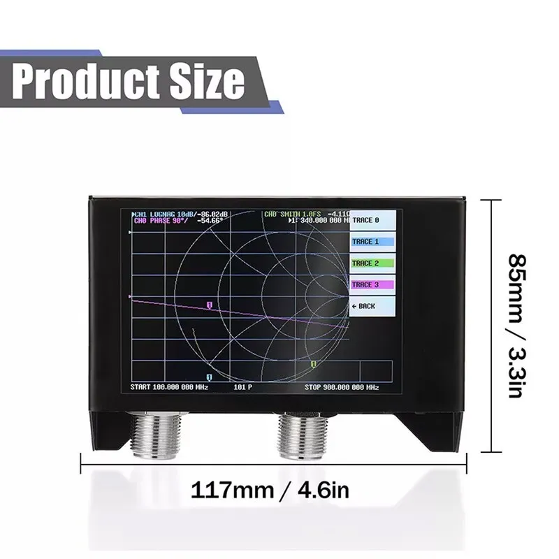 Анализатор цепей 4 Inch SAA-2N NanoVNA V2 3GHz 2.2 Network Analyzer HF VHF UHF A