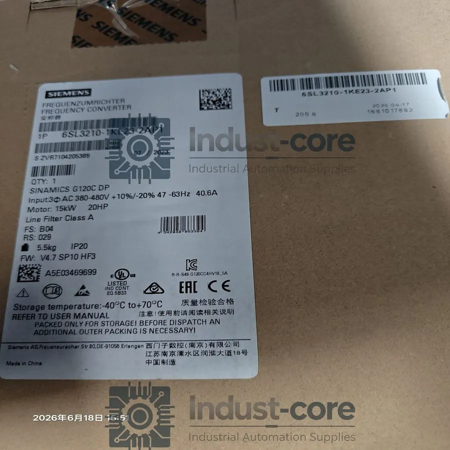Частотный преобразователь Siemens SINAMICS G120 6SL3210-1KE23-2AP1