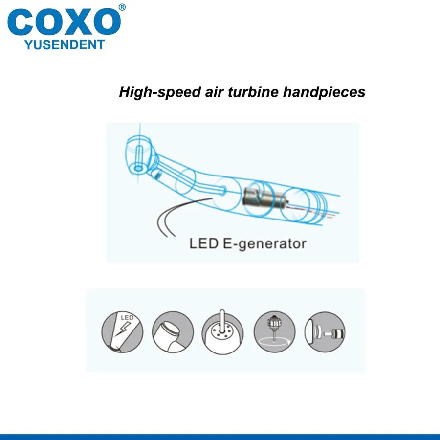 Стоматологический наконечник COXO Dental Handpiece 4 Hole LED E Generator CX207-