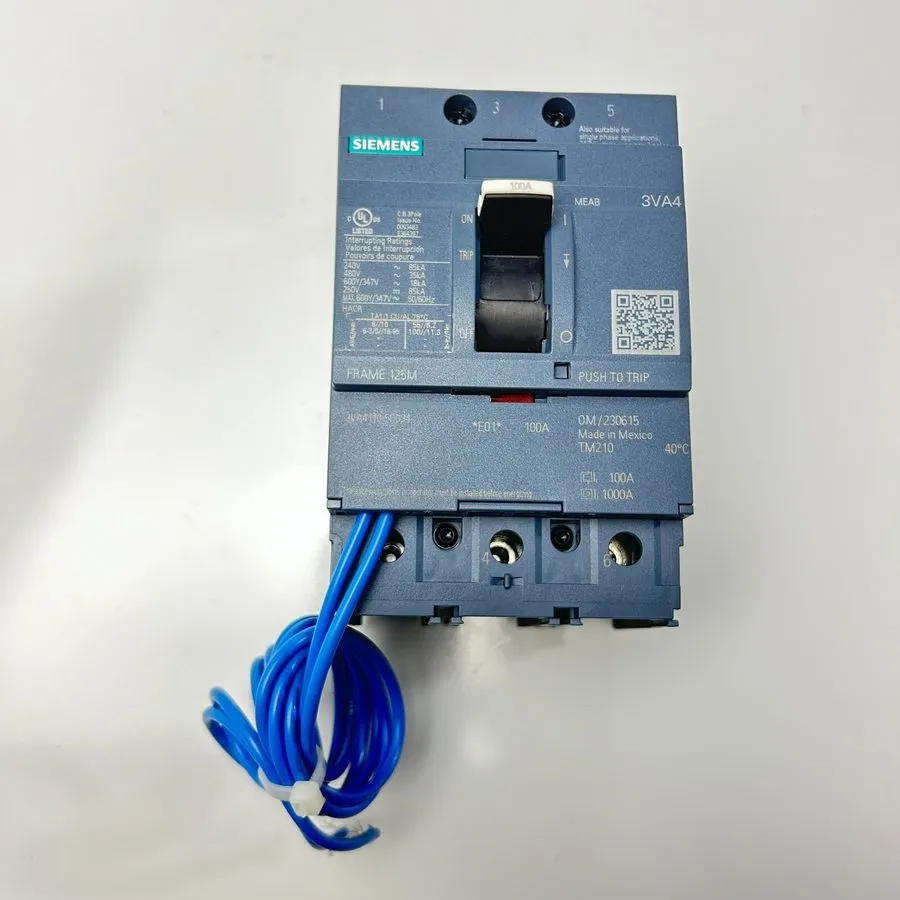 Автоматический выключатель SIEMENS 3VA4110-5ED34-0AA0 CIRCUIT BREAKER 3P 100A 48