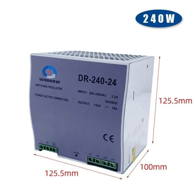 Блок питания 240W Din Rail Mounted 24VDC 10A Output Industrical Power Supply DR-