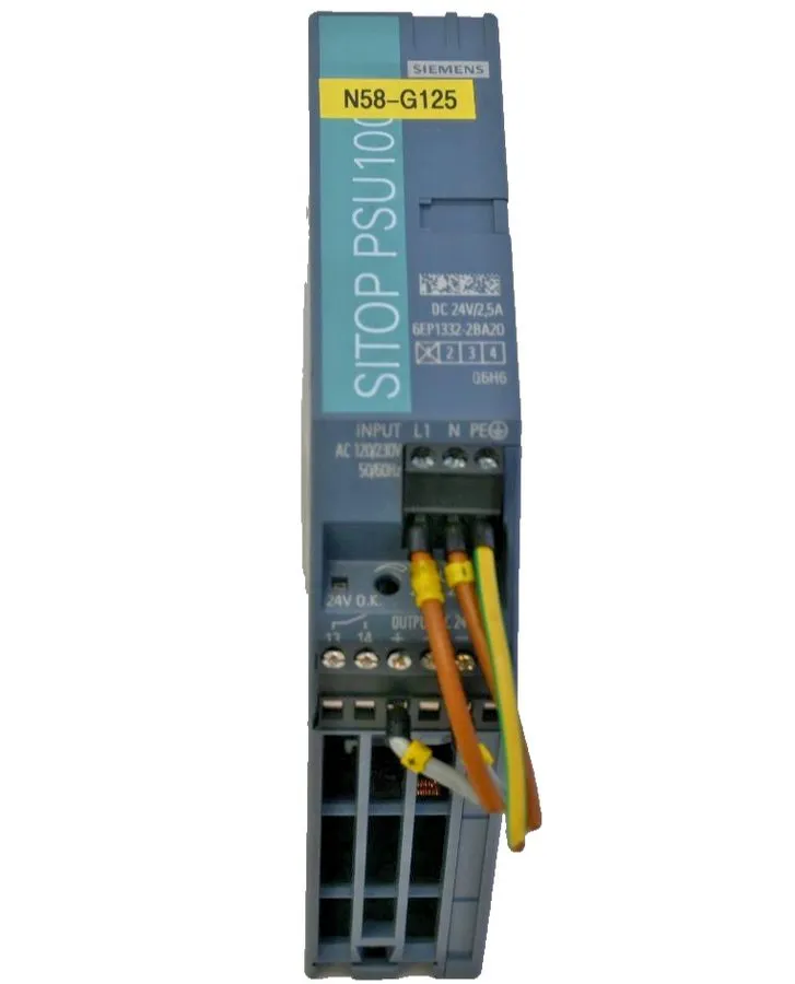 Блок питания SIEMENS 6EP1332-2BA20 SITOP PSU100S POWER SUPPLY 24VDC — фото лота 1