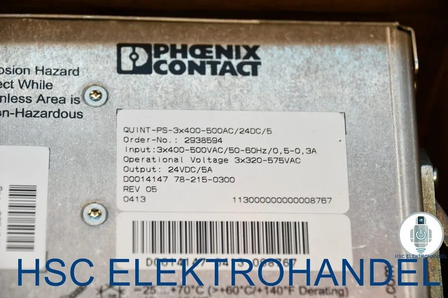 Блок питания PHOENIX CONTACT QUINT-PS-3X400-500AC/24DC/5 POWER SUPPLY 24VDC 5A