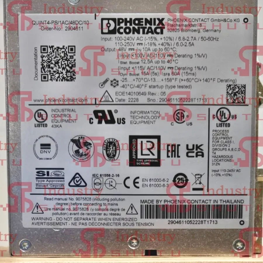 Блок питания Phoenix Contact QUINT4-PS/1AC/48DC/10 Power Supply 48VDC 10A 290461