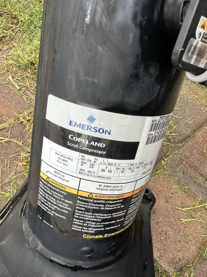 Компрессор COPELAND SCROLL COMPRESSOR model ZP31K5E TFD 800 year 2024 460v 3phas