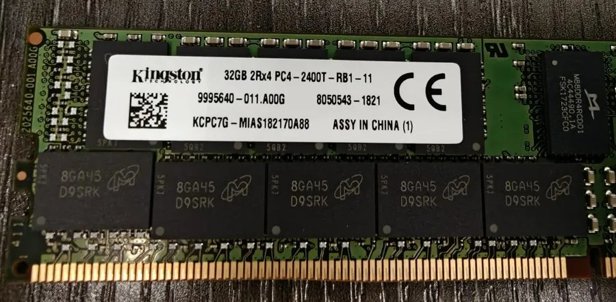Модуль памяти KINGSTON 32GB 2Rx4 PC4-2400T-RB1-11 DDR4 SERVER RAM ECC REG PC4-24