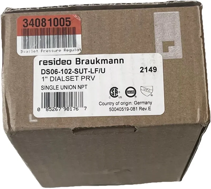 Трубопроводная арматура Resideo Braukmann DS06-102-SUT-LF/U Single Union DialSet