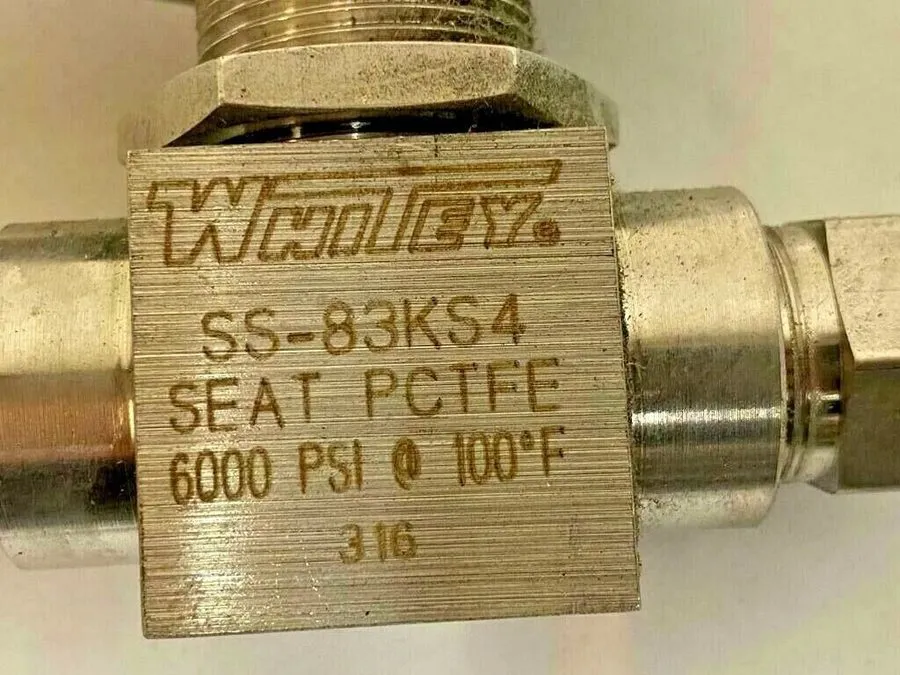 Клапан Swagelok SS-83KS4 Manual Stainless Ball Valve 1/2in NPT 6000 WOG