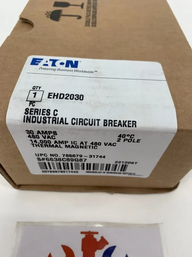 Автоматический выключатель Eaton Cutler Hammer EHD 2 pole 30 amp 480v EHD2030 Ci