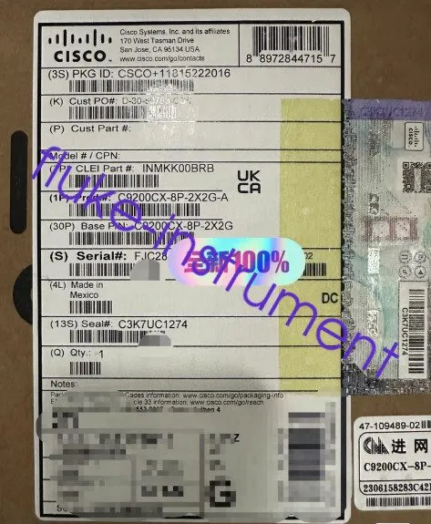 Коммутатор Cisco switch C9200CX-8P-2X2G-A fedex or DHL