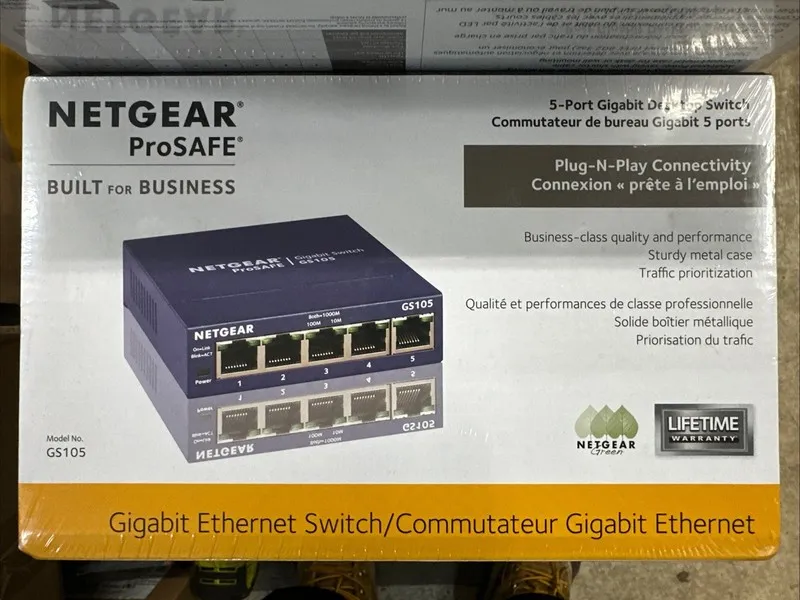 Коммутатор NETGEAR PROSAFE 5-PORT GIGABIT DESKTOP SWITCH MODEL No GS105