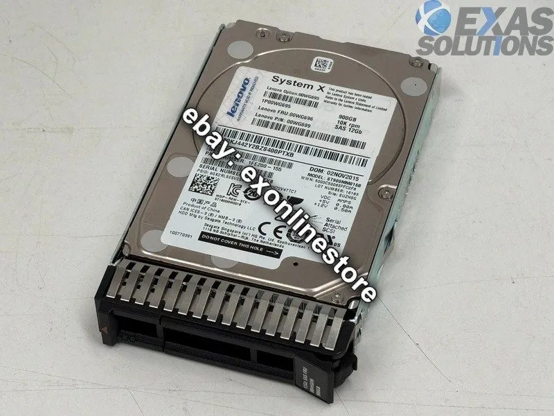 Жёсткий диск Lenovo 00WG695 00WG696 00WG699 900GB 12Gbps 10K 2.5" SAS HDD HARD D