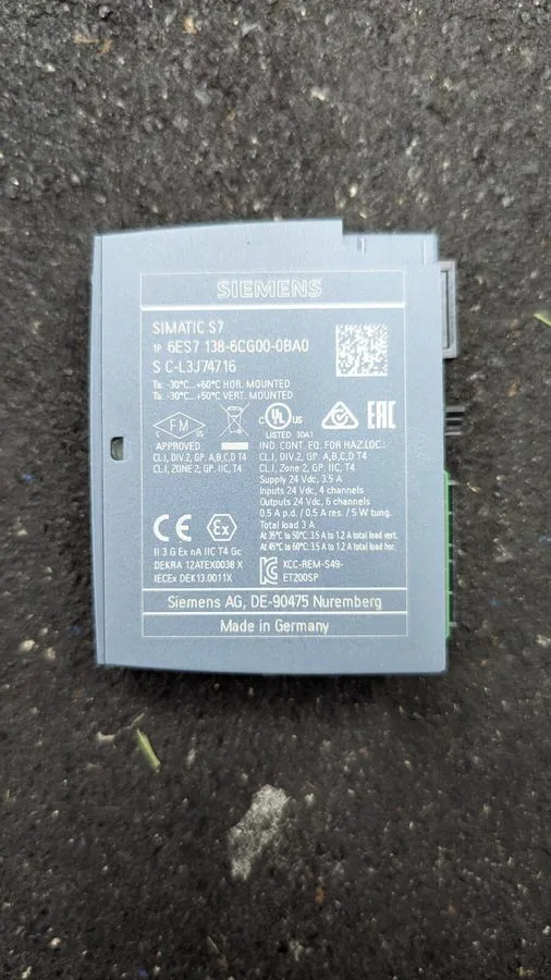 Модуль ввода-вывода Siemens 6ES7138-6CG00-0BA0 10x 24V time-controlled digital i