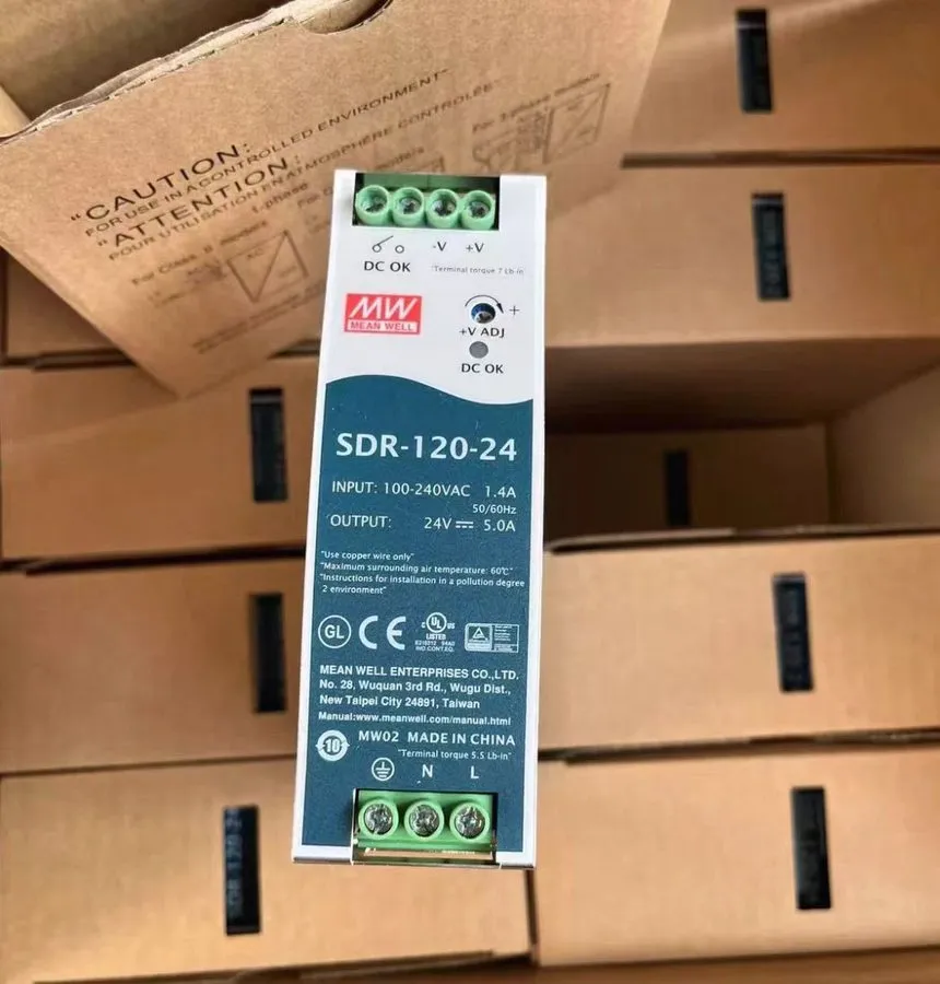 Блок питания MEAN WELL SDR-120-24 24V 5A 120W DIN Rail Power Supply 100-240VAC D