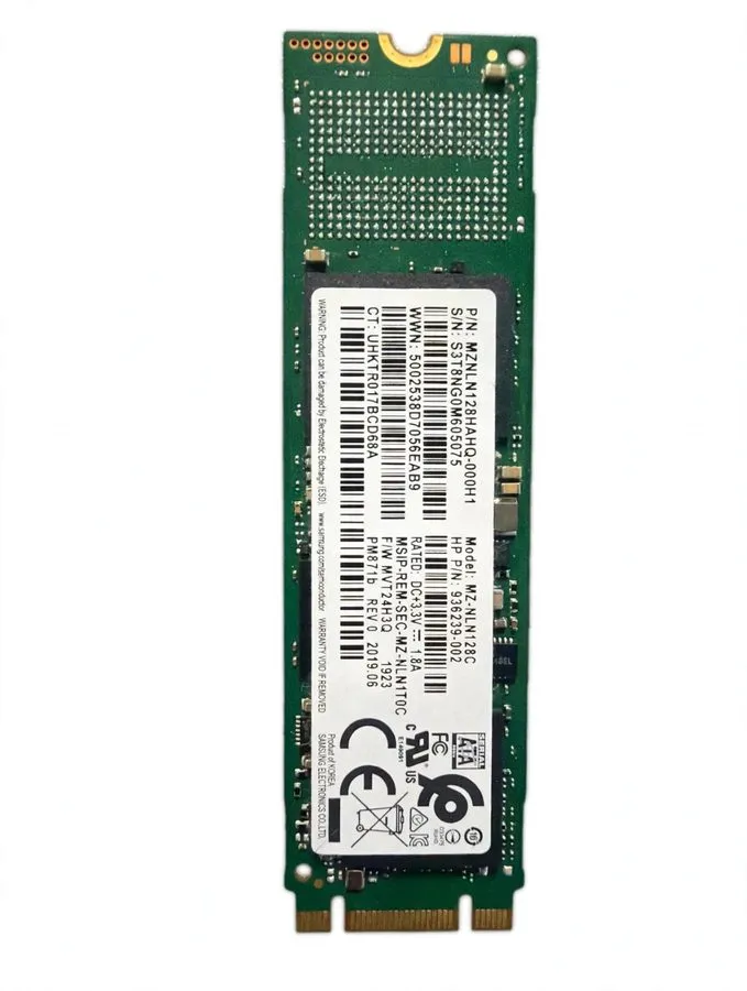 SSD-накопитель Samsung PM871b 128GB SSD M.2 SATA 936239-001 MZNLN128HAHQ-000H1 — фото лота 1