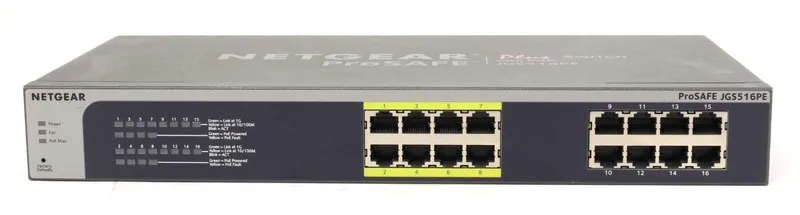 Коммутатор NETGEAR ProSAFE JGS516PE 16-Port Gigabit + PoE Network Switch; 616119
