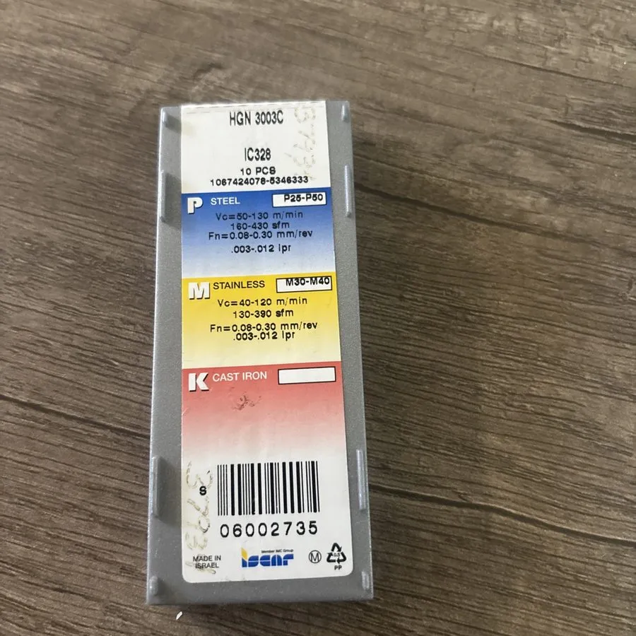 Режущий инструмент Iscar HGN3003C 6002954 IC908 Grade Carbide Grooving Insert — фото лота 1
