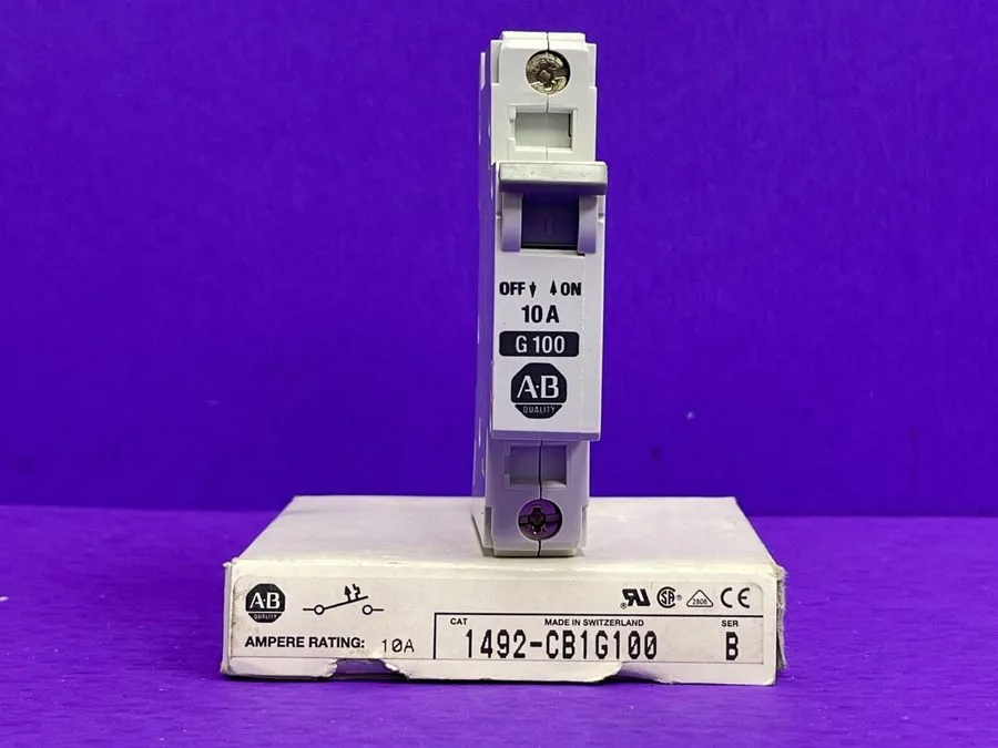 Автоматический выключатель Allen Bradley 1492-CB1G100 Circuit Breaker 1 Pole 10A — фото лота 2