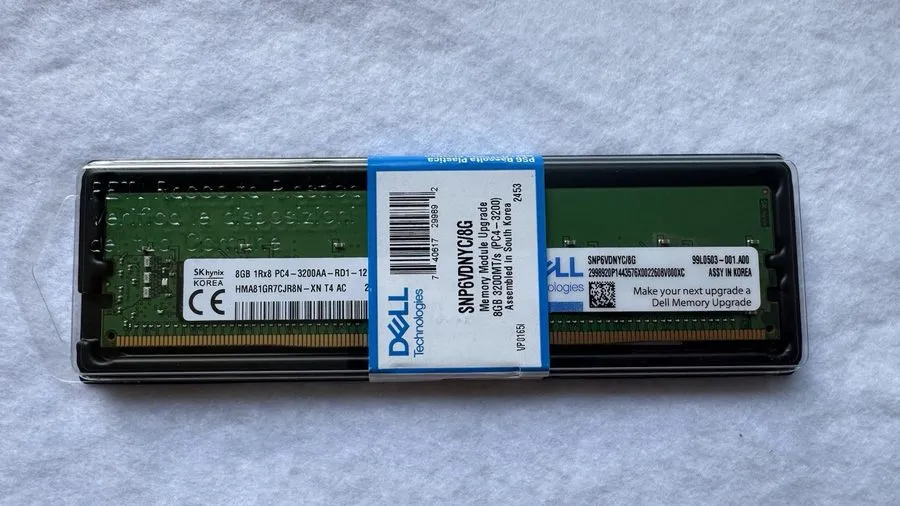 Модуль памяти SNP6VDNYC/8G Dell Compatible 8GB PC4-25600 DDR4-3200Mhz 1Rx8 1.2v  — фото лота 1