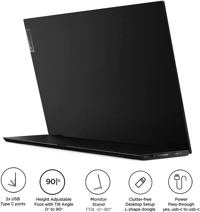 Монитор Lenovo ThinkVision M14 61DDUAR6US 14 inch Widescreen IPSLED Monitor