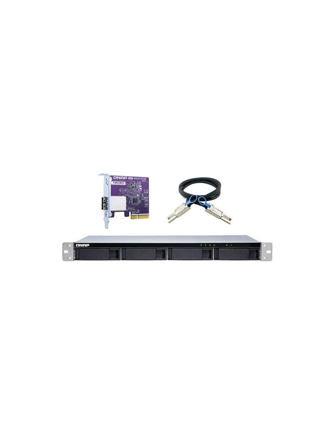 Дисковая полка QNAP TL-R400S 4-bay 1U rackmount SATA JBOD expansion unit with a