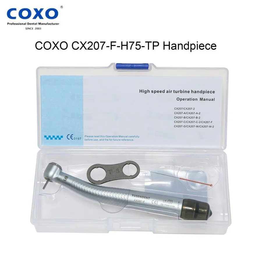 Стоматологический наконечник COXO Dental Handpiece 4 Hole LED E Generator CX207- — фото лота 1