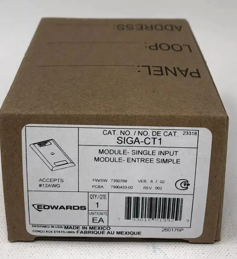Модуль ввода-вывода Edwards SIGA-CT1 Single Input Module