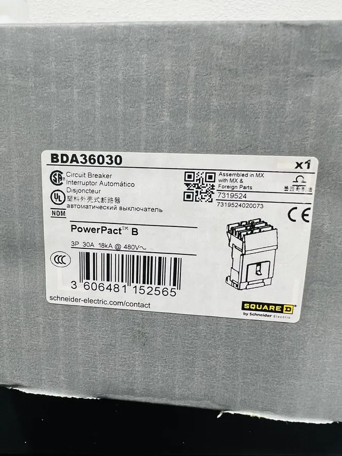 Автоматический выключатель Square D BDA36030 ILine PowerPact Circuit Breaker 30A