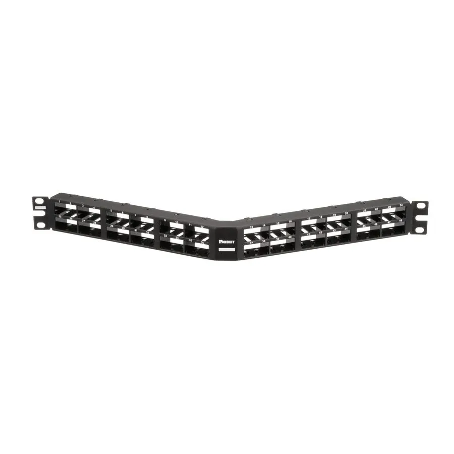 Патч-панель Panduit CPPA48HDWBLY 48 Port 1U Rack High Density Angled Patch Panel
