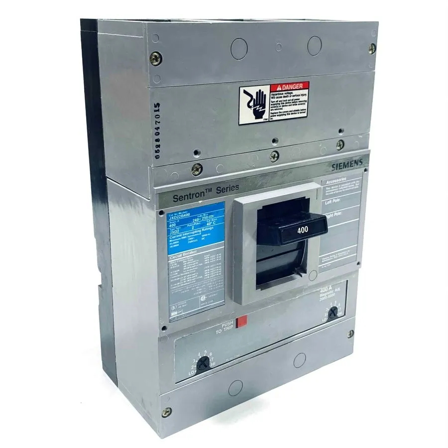 Автоматический выключатель Siemens JXD22B400 400A 2-Pole 240V Sentron Series Cir