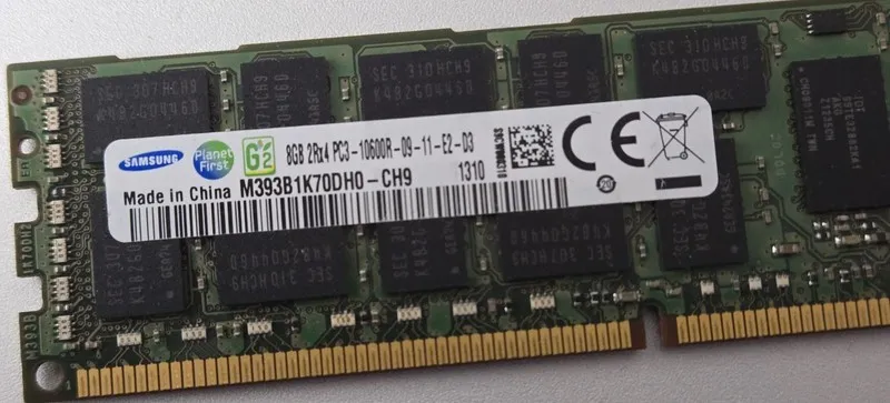 Модуль памяти Samsung 8GB 2RX4 PC3L-10600R-09-11-E2-D3 ECC REGISTERED DDR3