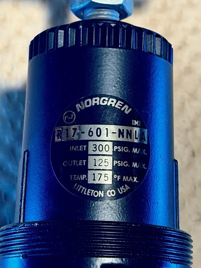 Трубопроводная арматура NORGREN R17-601-NNLA AIR PRESSURE REGULATOR 300 PSIG MAX — фото лота 1