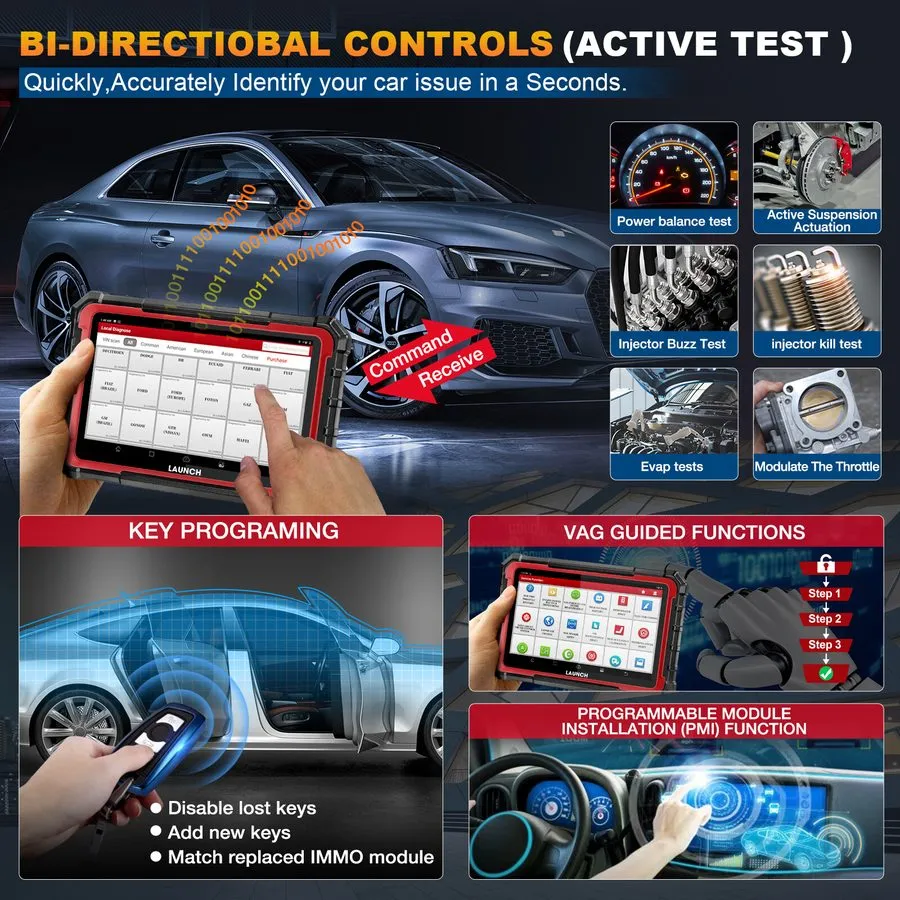 Диагностический сканер 2026LAUNCH X431 PRO V5.0 V+5.0 PRO5 All Systems Diagnosti