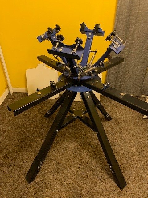 Магнитная мешалка 4 color 4-station Double Wheel Screen Printing Machine