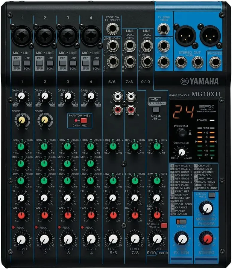Микшерный пульт YAMAHA Mixing Console MG10XUF Audio interface analog mixer