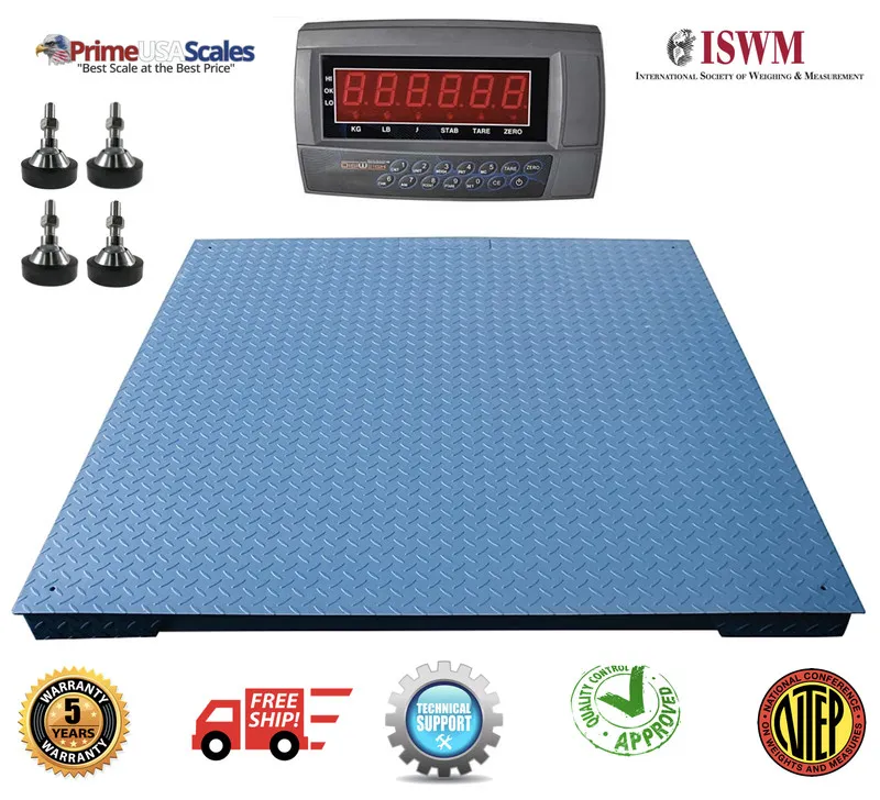 Весы DigiWeigh 4' x 4' NTEP Approval 5000Lb/1Lb Pallet Floor Scale DWP-5000F — фото лота 1
