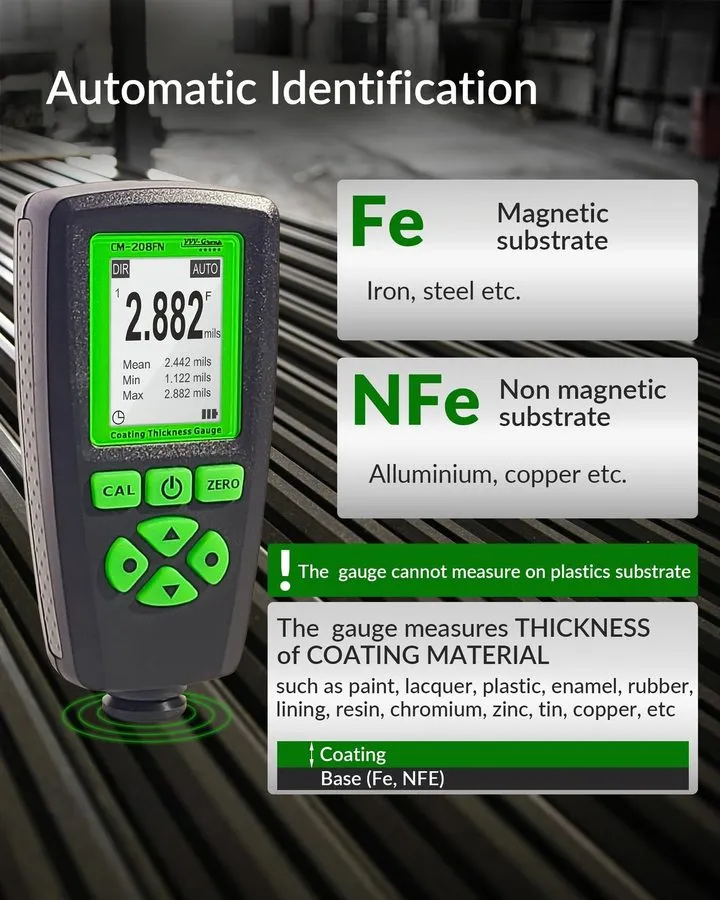 Толщиномер Coating Thickness Gauge CM-208FN 0-2000µm (0-78 mils) Industrial Pain